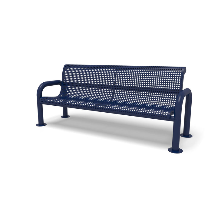Contemporary Perforated Outdoor Bench