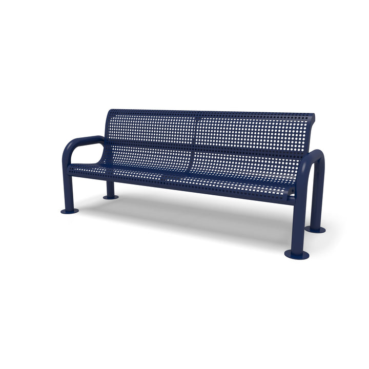 Contemporary Perforated Outdoor Bench