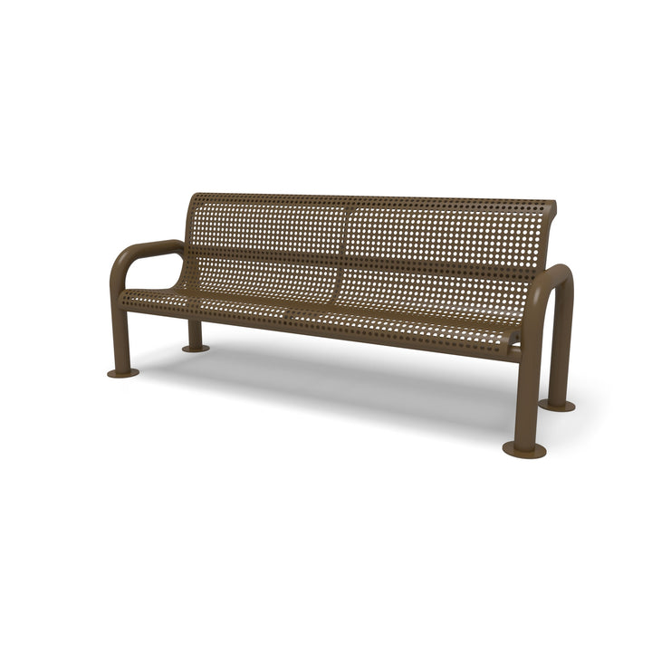 Contemporary Perforated Outdoor Bench