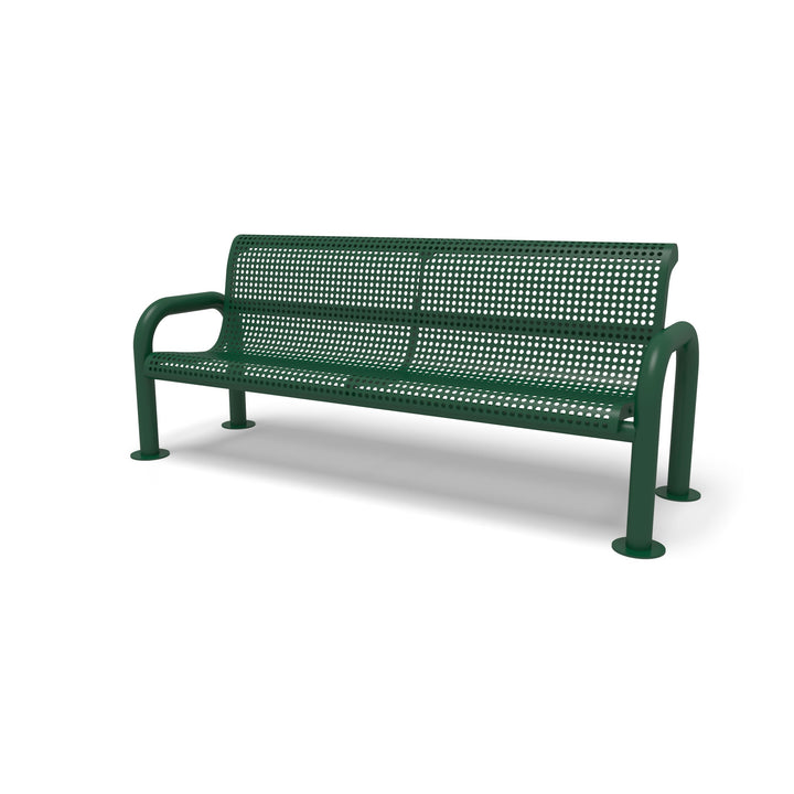 Contemporary Perforated Outdoor Bench