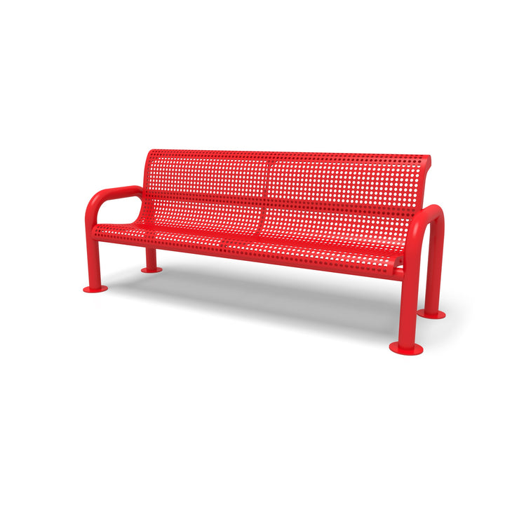 Contemporary Perforated Outdoor Bench