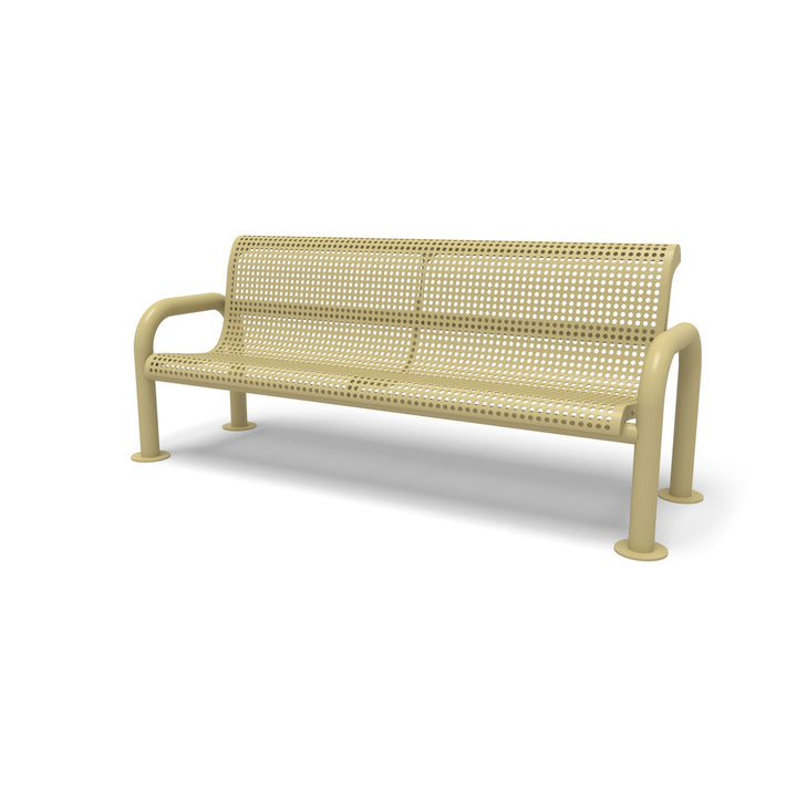 Contemporary Perforated Outdoor Bench