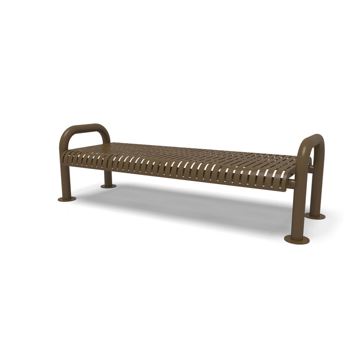 Contemporary Rib Flat Outdoor Bench