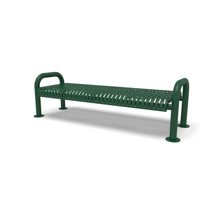 Contemporary Rib Flat Outdoor Bench