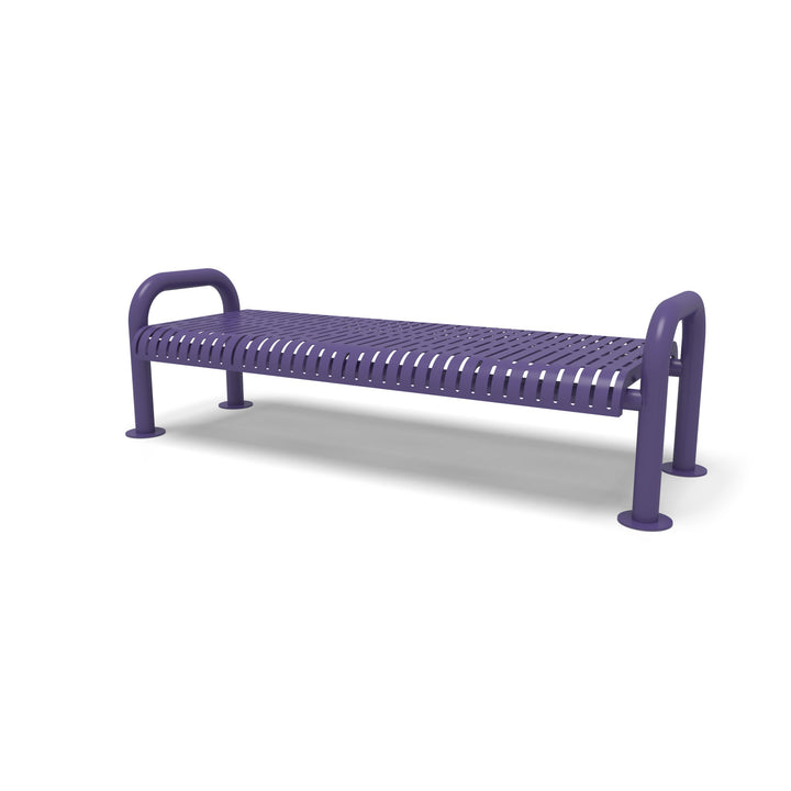 Contemporary Rib Flat Outdoor Bench