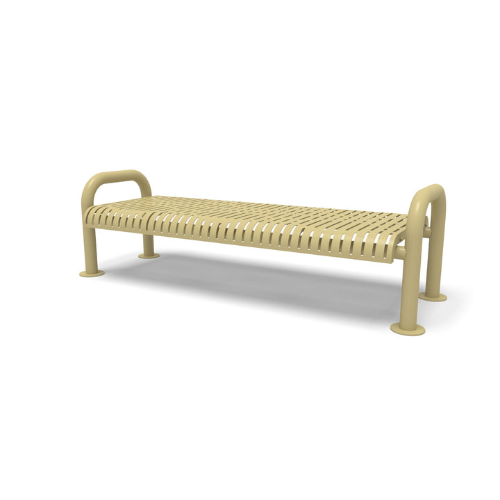 Contemporary Rib Flat Outdoor Bench