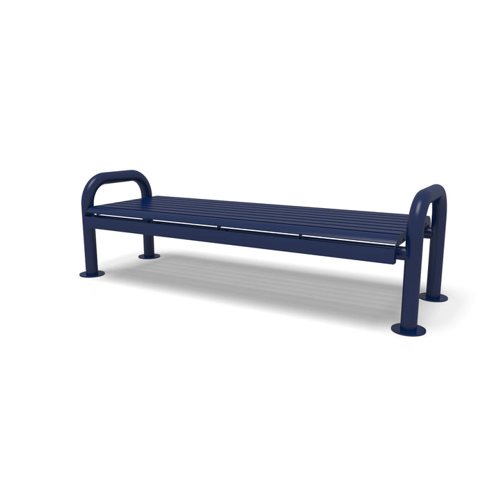 Contemporary Slat Flat Outdoor Bench