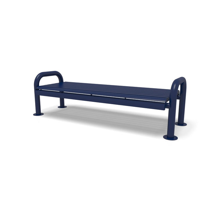 Contemporary Slat Flat Outdoor Bench