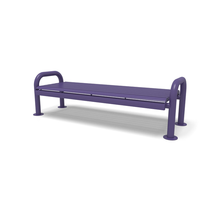 Contemporary Slat Flat Outdoor Bench