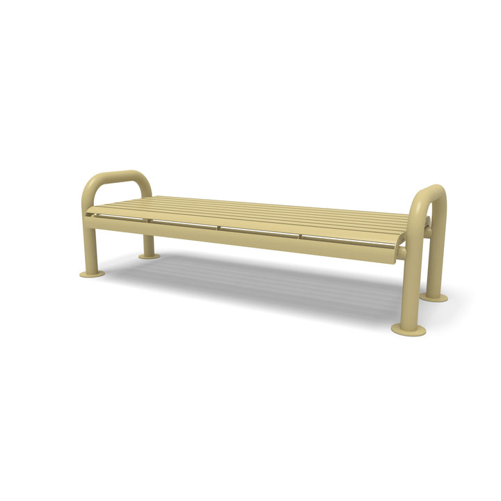 Contemporary Slat Flat Outdoor Bench
