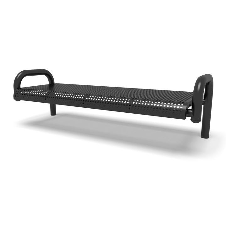 Contemporary Perforated Flat Inground Bench
