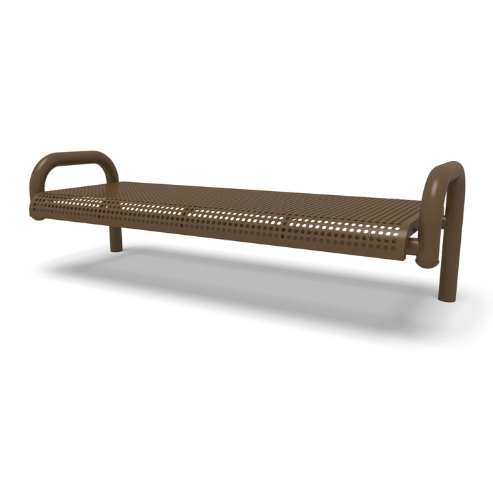 Contemporary Perforated Flat Inground Bench