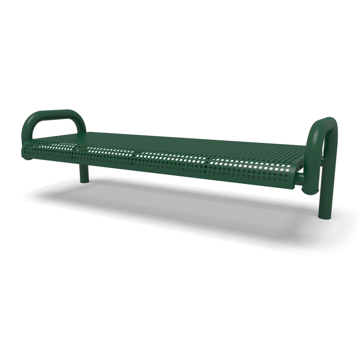 Contemporary Perforated Flat Inground Bench
