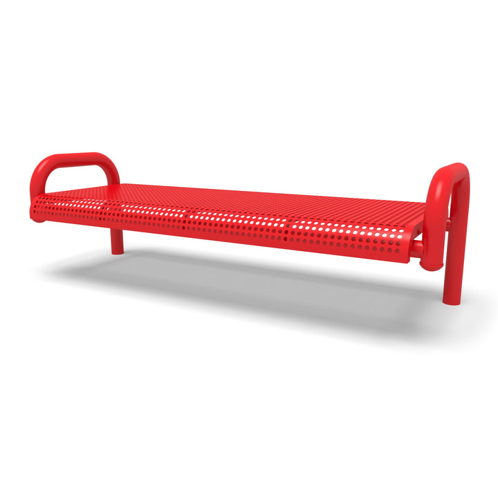 Contemporary Perforated Flat Inground Bench