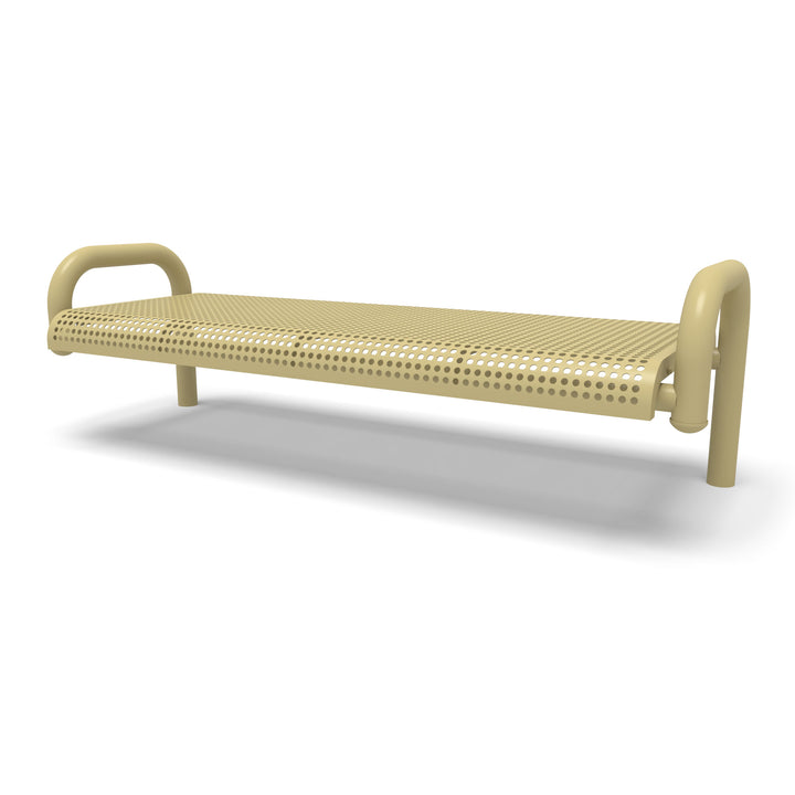 Contemporary Perforated Flat Inground Bench