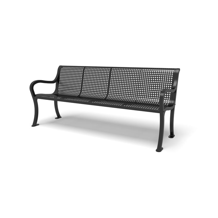 Courtyard Perforated Outdoor Bench