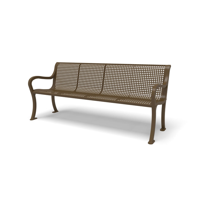 Courtyard Perforated Outdoor Bench