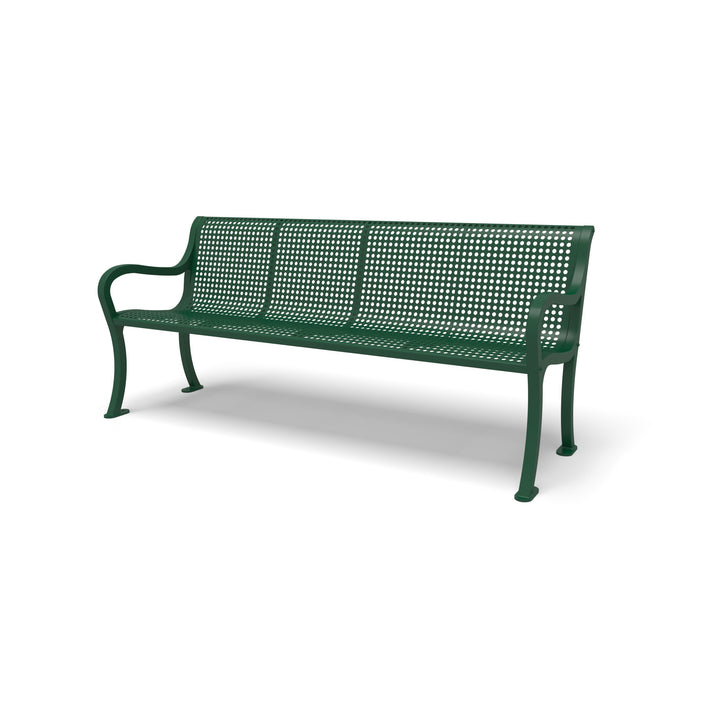 Courtyard Perforated Outdoor Bench
