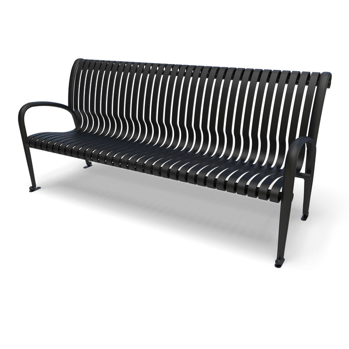 Oxford Vertical Slat Outdoor Bench