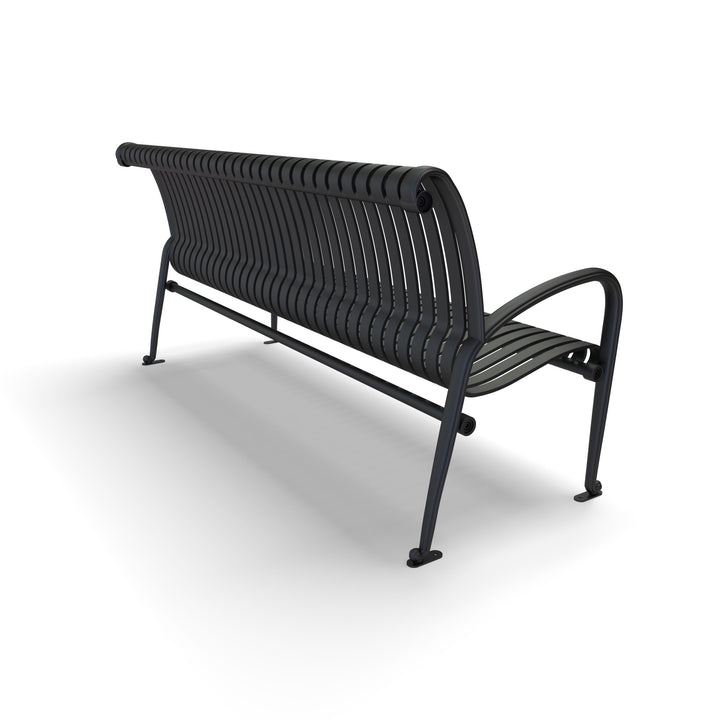 Oxford Vertical Slat Outdoor Bench