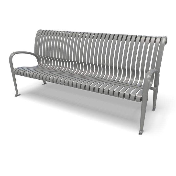 Oxford Vertical Slat Outdoor Bench
