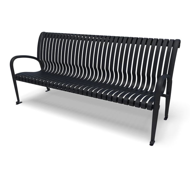 Oxford Vertical Slat Outdoor Bench