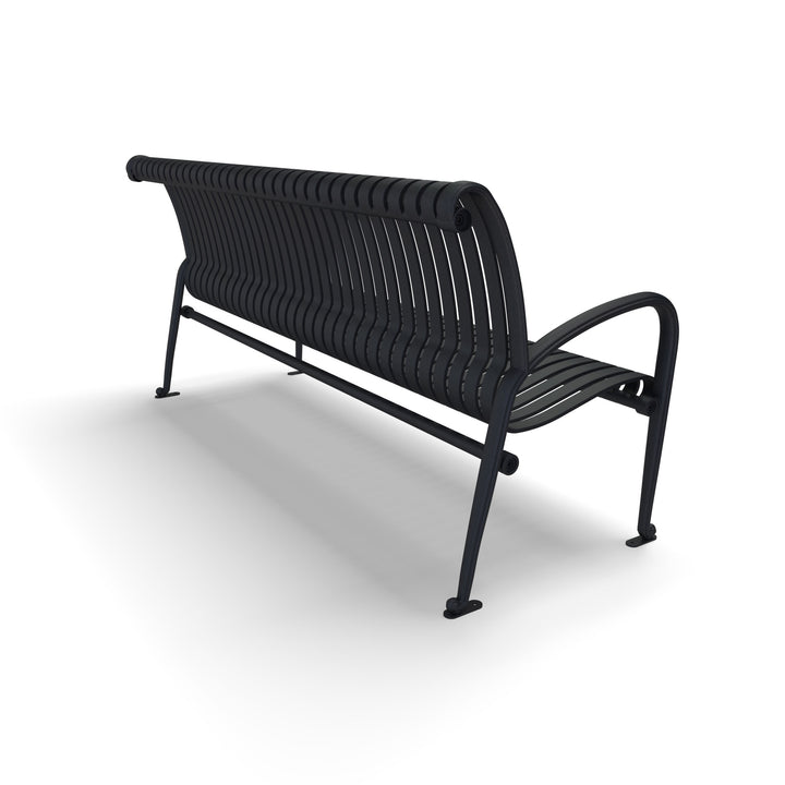 Oxford Vertical Slat Outdoor Bench
