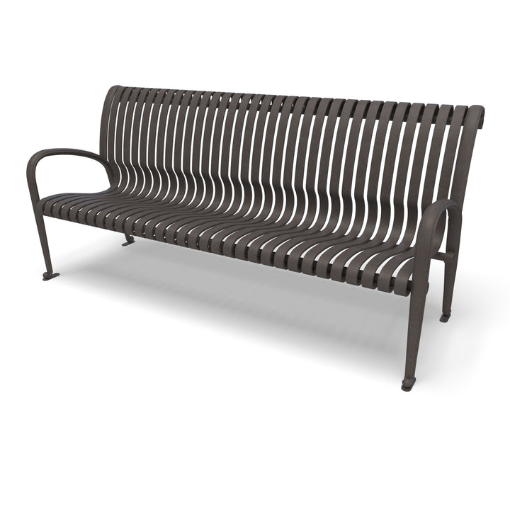 Oxford Vertical Slat Outdoor Bench