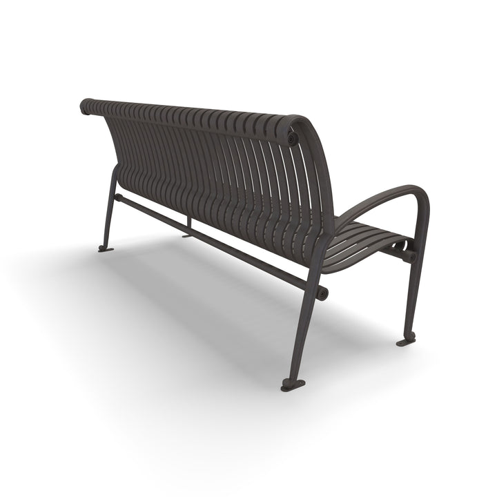 Oxford Vertical Slat Outdoor Bench