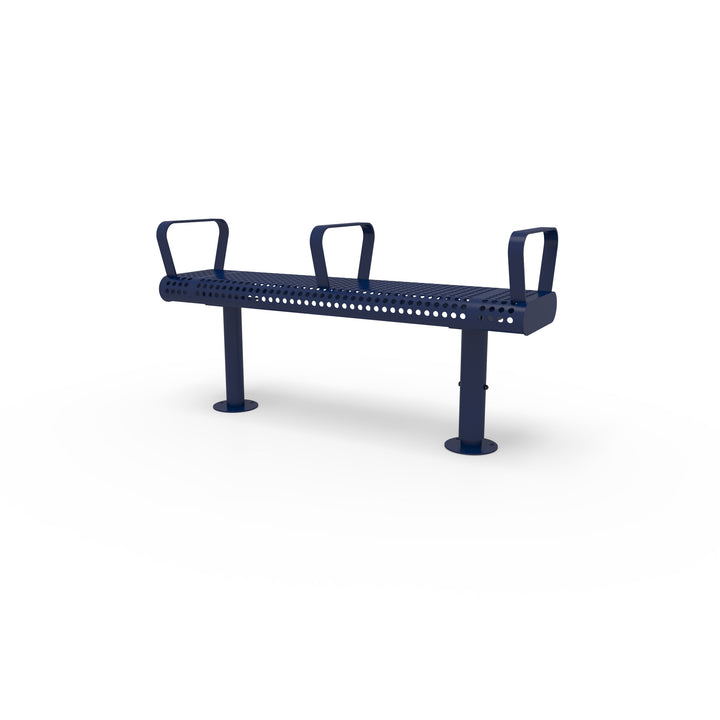 Mounted Transit Flat Bench w/ 3 Armrests