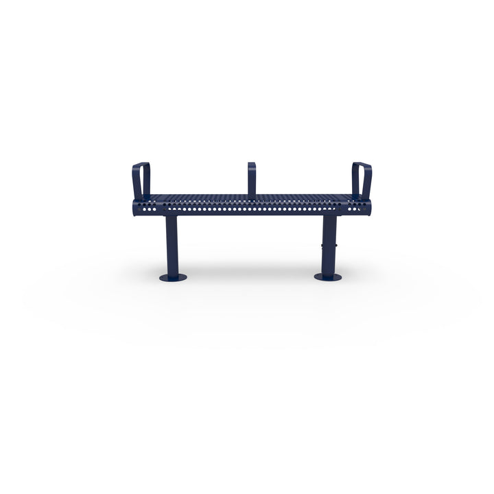 Mounted Transit Flat Bench w/ 3 Armrests