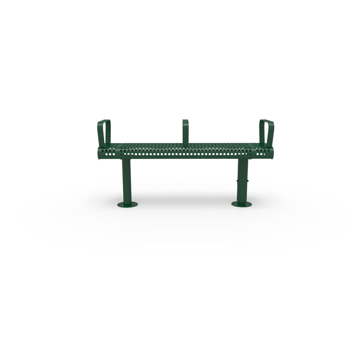 Mounted Transit Flat Bench w/ 3 Armrests