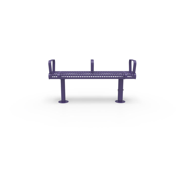 Mounted Transit Flat Bench w/ 3 Armrests