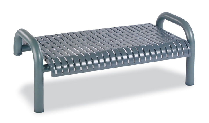 Contemporary Slat Flat Inground Bench