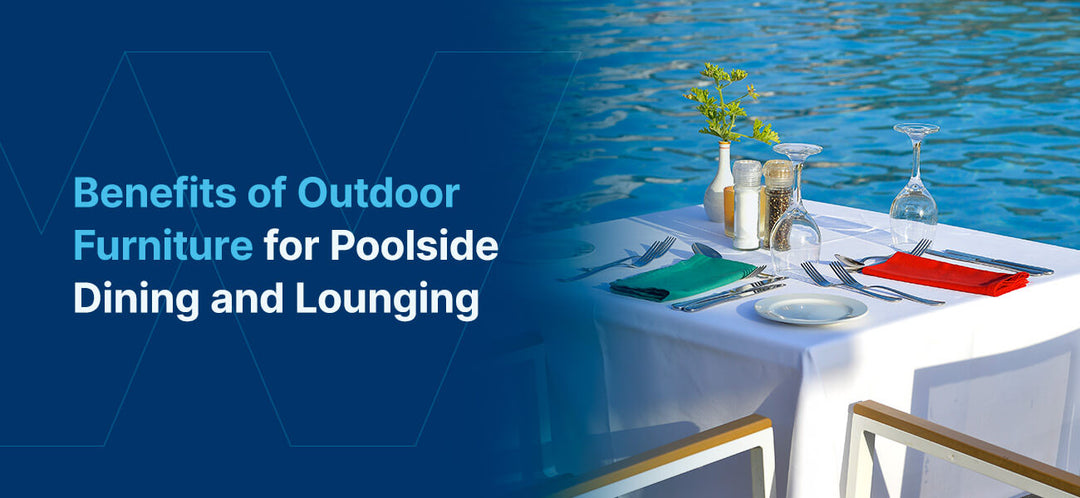 Set table by the pool side