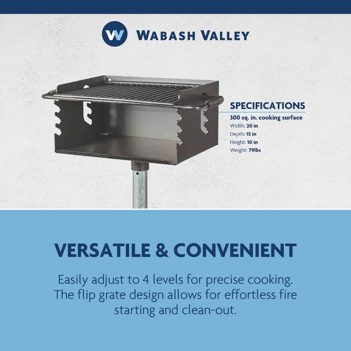 Signature Flip Grate Pedestal Grill