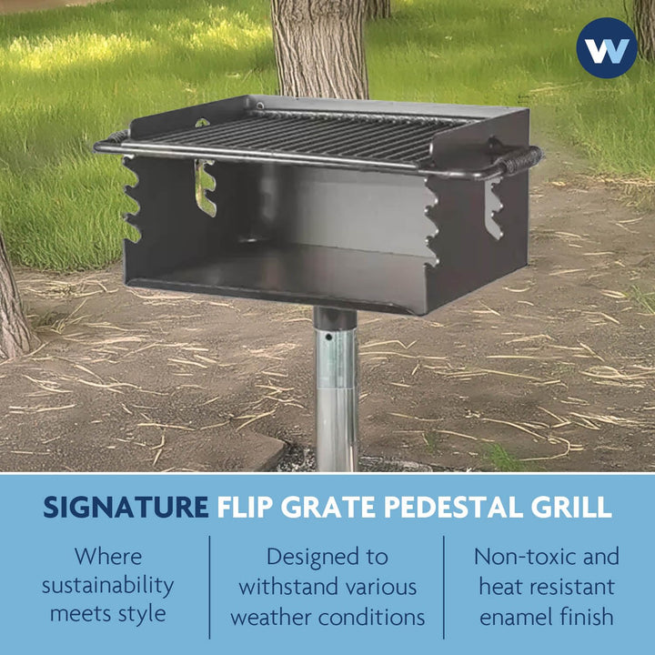 Signature Flip Grate Pedestal Grill