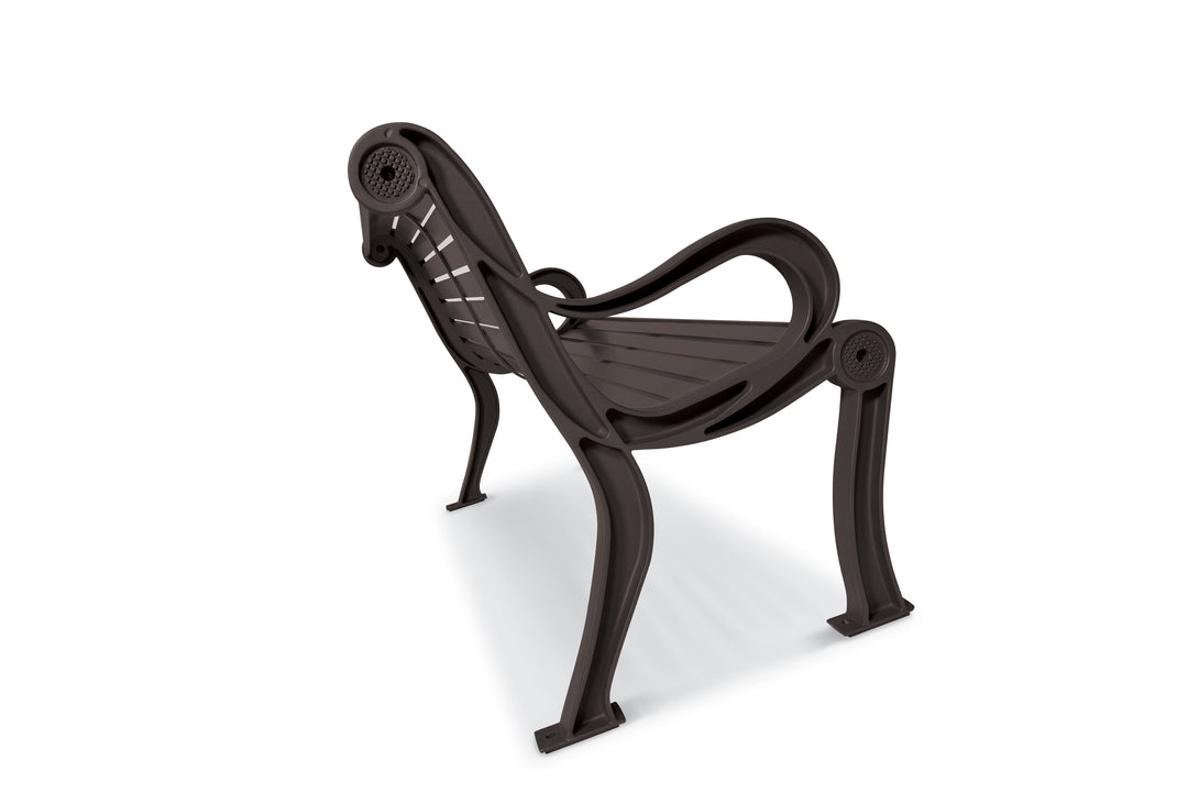 Mounted Butler Slat Bench