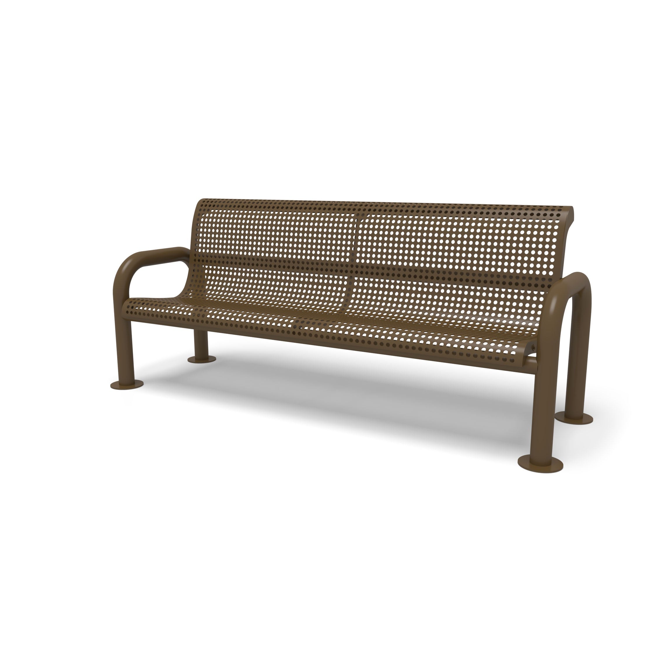 Contemporary Perforated Outdoor Bench