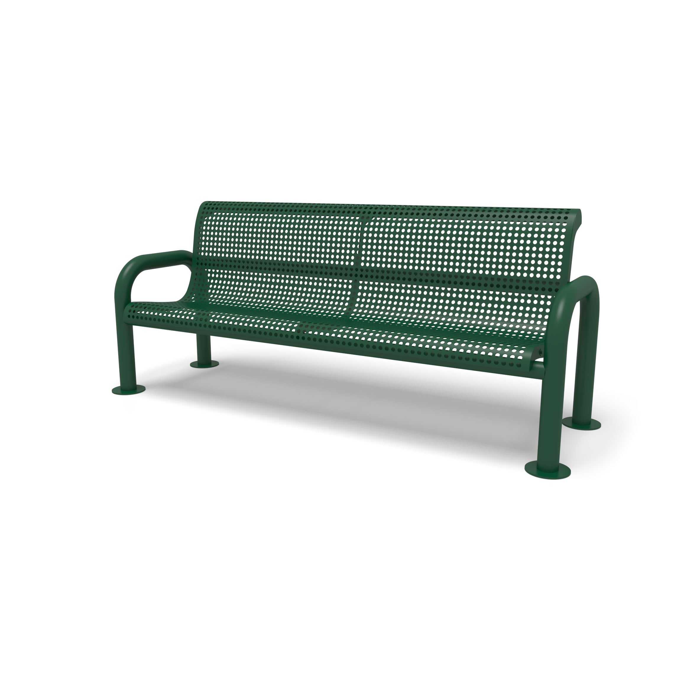 Contemporary Perforated Outdoor Bench