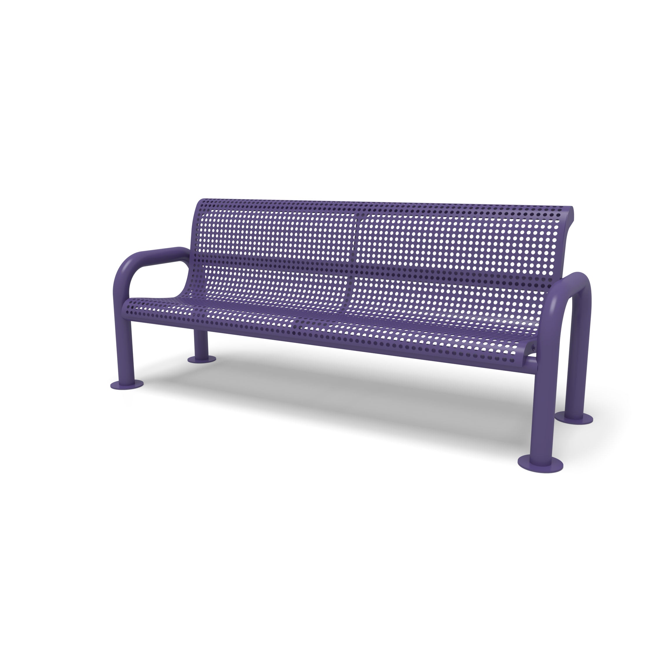 Contemporary Perforated Outdoor Bench