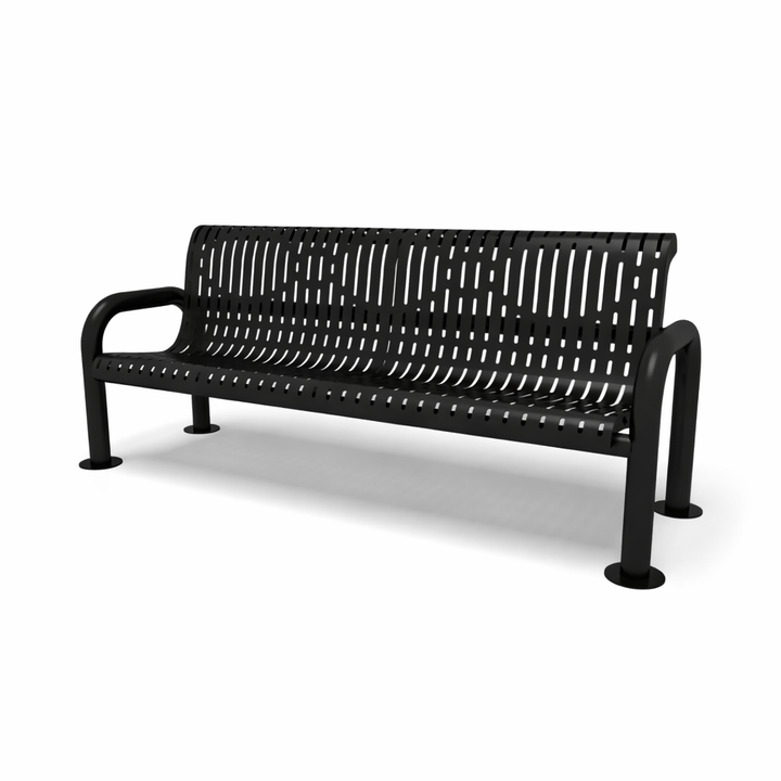 Contemporary Rib Outdoor Bench