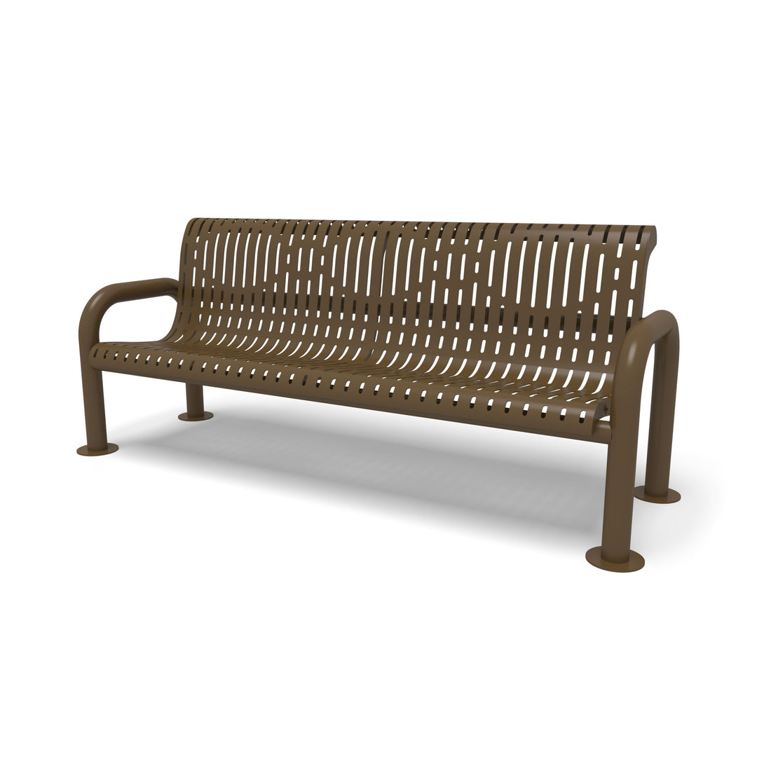 Contemporary Rib Outdoor Bench