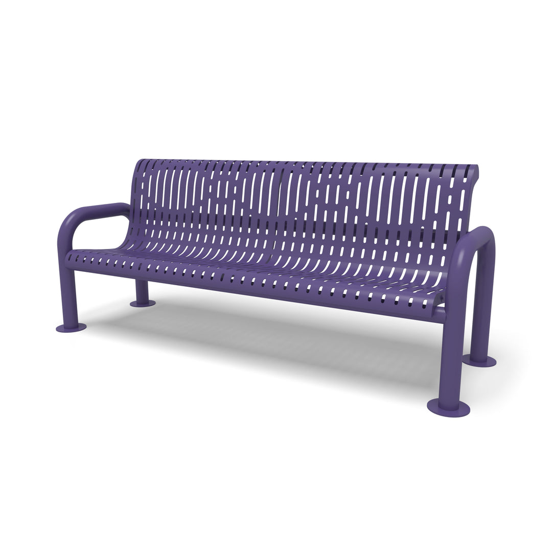 Contemporary Rib Outdoor Bench