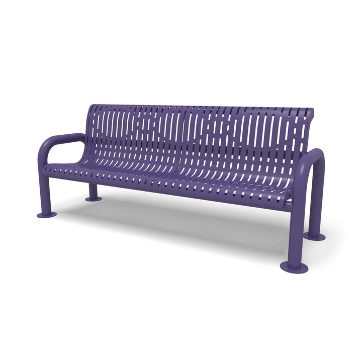 Contemporary Rib Outdoor Bench