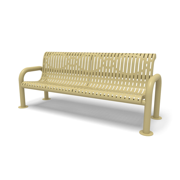 Contemporary Rib Outdoor Bench