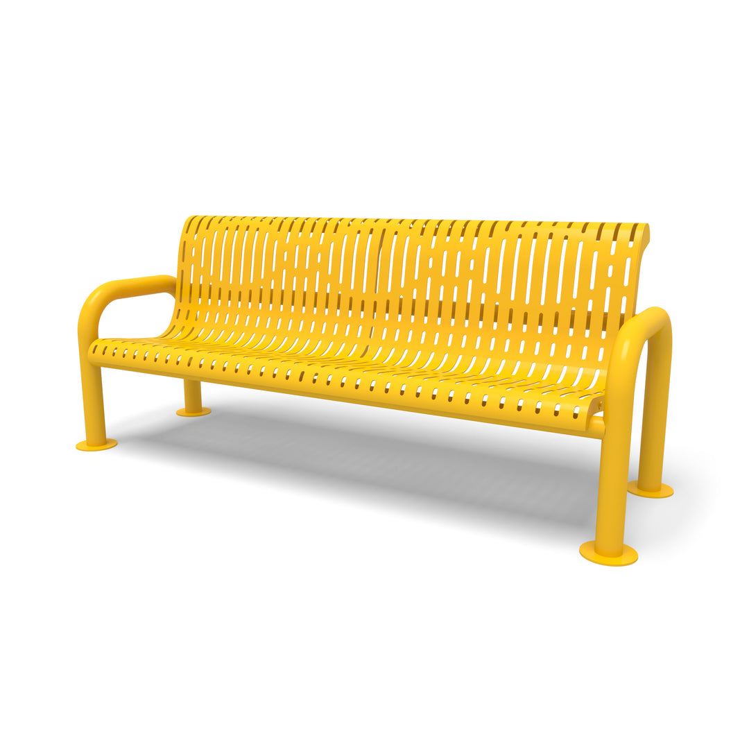 Contemporary Rib Outdoor Bench