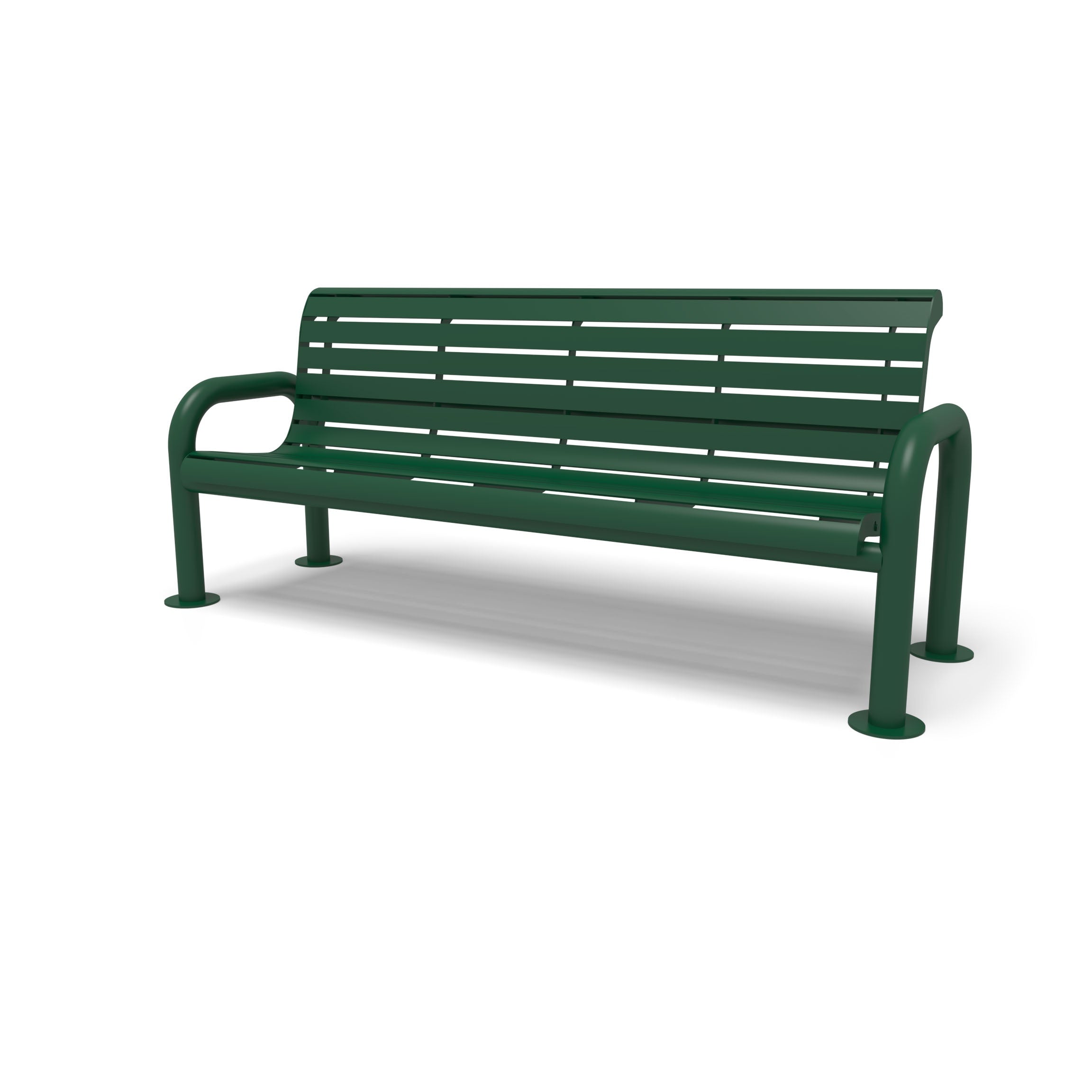 Contemporary Slat Outdoor Bench
