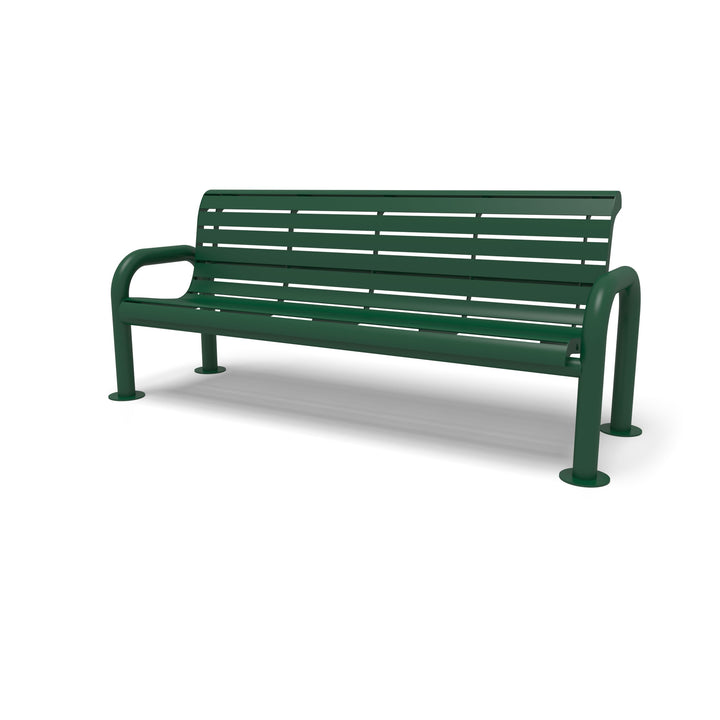 Contemporary Slat Outdoor Bench