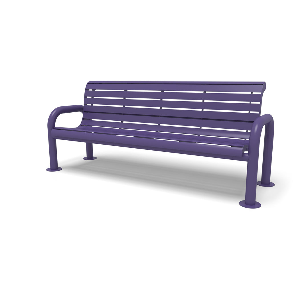 Contemporary Slat Outdoor Bench